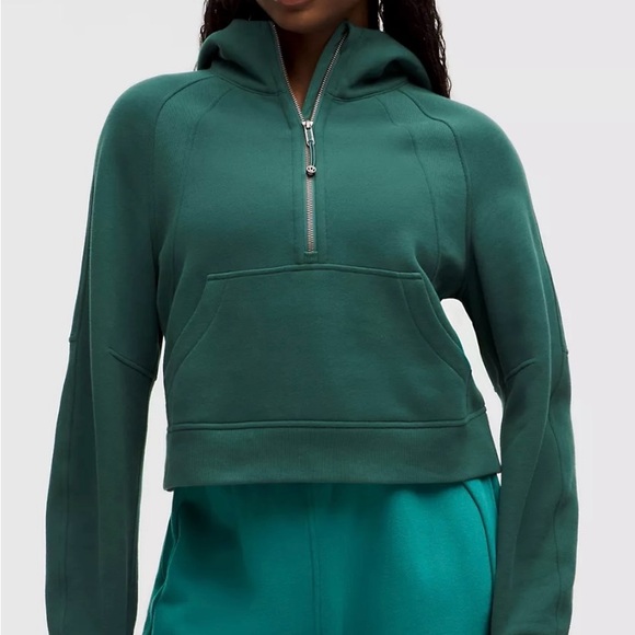 lululemon oversized half zip hoodie emerald green - Picture 1 of 3
